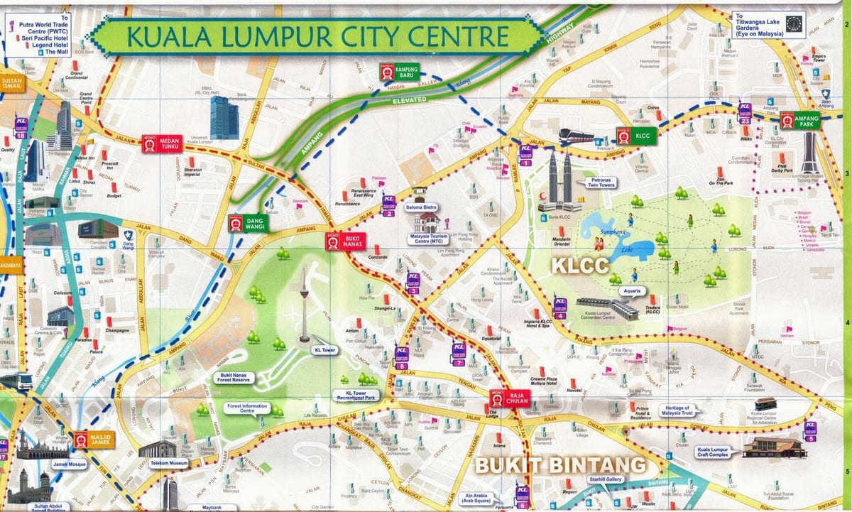 куала лумпур bukit bintang газрын зураг
