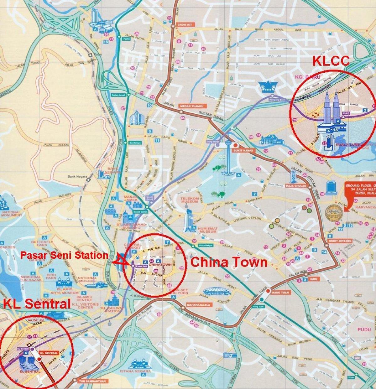 chinatown-д куала лумпур газрын зураг