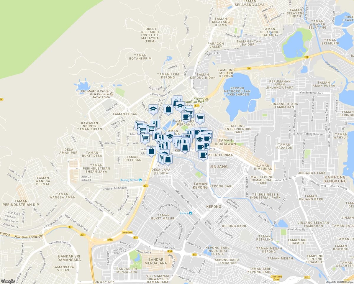 kepong куала лумпур газрын зураг