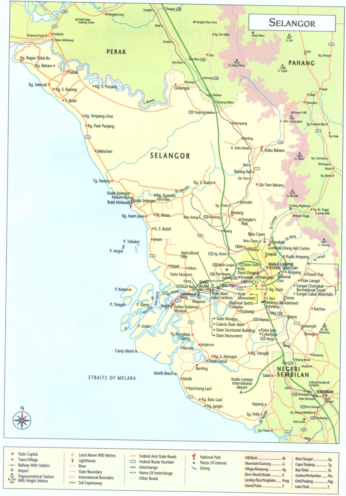куала лумпур selangor газрын зураг