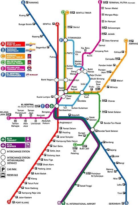 klia express замын газрын зураг нь