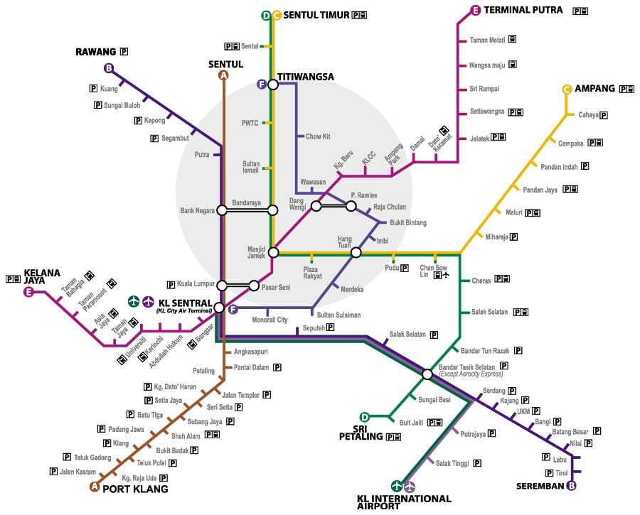 малайз шинэ lrt замын газрын зураг нь