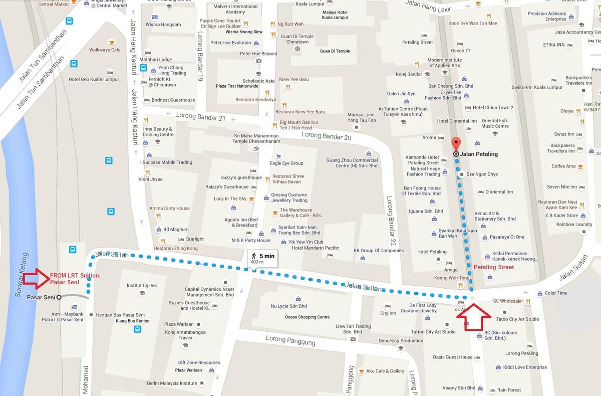 lrt pasar seni газрын зураг