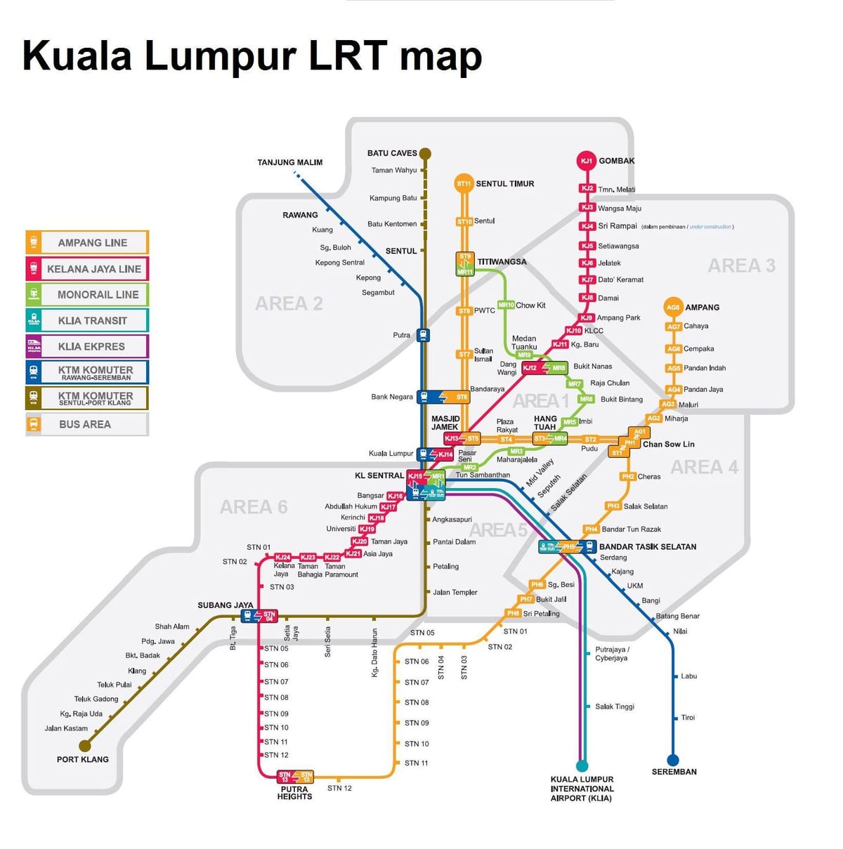 kl sentral lrt газрын зураг