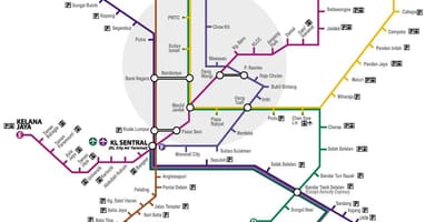 Малайз шинэ lrt замын газрын зураг нь