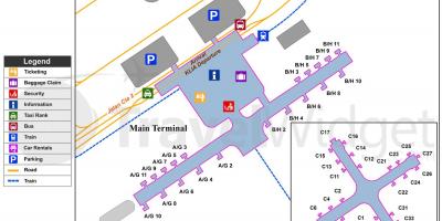 Куала лумпур нисэх онгоцны буудлын гол терминал газрын зураг